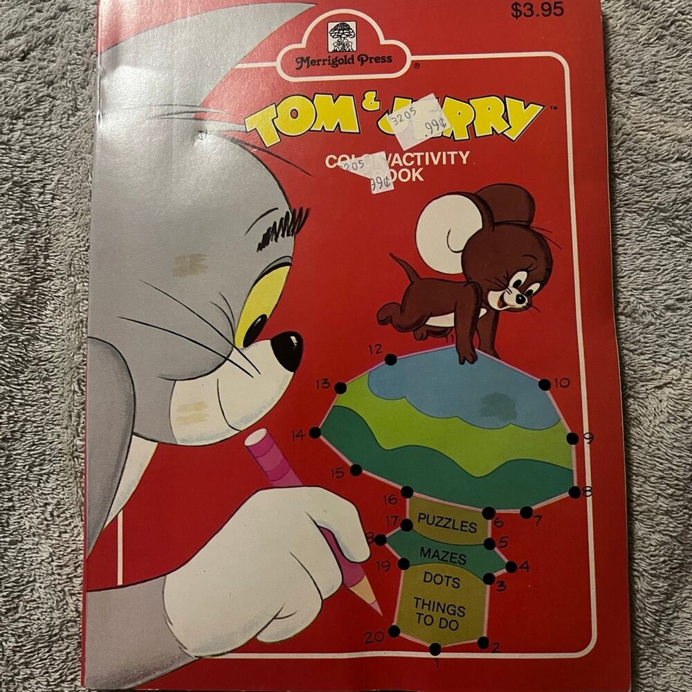 1981 Merrigold Press Tom and Jerry Color and Activity Book